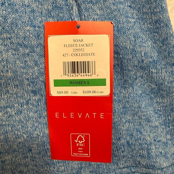 Spyder Women’s Soar Full Zip Fleece Jacket Blue Size L New With Tags - Picture 4 of 10